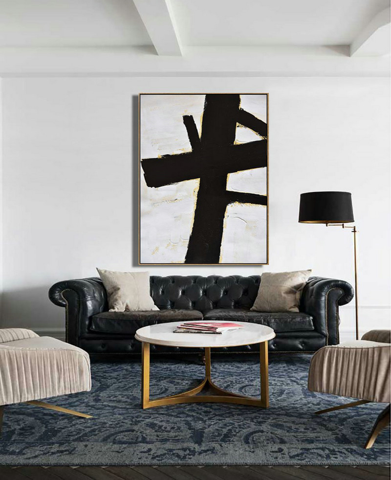 Extra Large Acrylic Painting On Canvas,Minimalist Painting On Canvas, Palette Knife Vertical Minimal Art - Original Abstract Painting Canvas Art